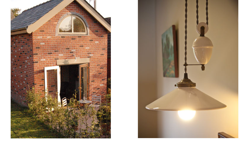 Ludlow Holiday Cottage Patio and interior detail